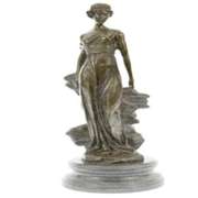 Roman Lady Bronze Statue