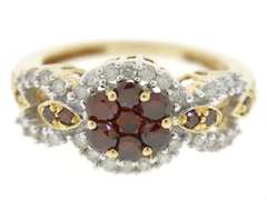 Handsome IR Red Diamond & White Diamond Ring