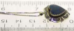 Serling Silver Blue Gemstone Heart Shaped Necklace