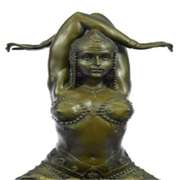 Lady Yoga Meditation Bronze Sculpture