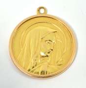 Large and Heavy 18k Religious Medal