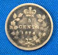 Semi Key 1874-H 5c Canada