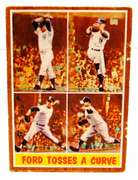 1962 Whitey Ford Tosses A Curve Baseball Card