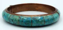 Vintage Cupper and Turquoise Bangel