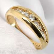 Man's 7 Channel Set Diamond Ring