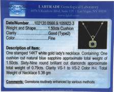 Charming Blue Sapphire & Diamond Necklace