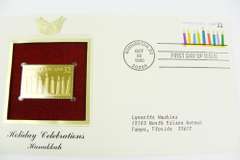 7 Christmas 1st Day Issues & 22K Gold Stamps