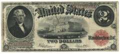 Collectible 1917 Series Large Size $2 Legal Tender Note