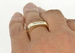 14K Yellow Gold 0.40 Ctw Men's Diamond Two Tone Wedding Band Ring