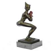 Clown Wearing only Gloves Bronze Sculpture