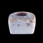 Amazing single stone carved Ocean Jasper ring