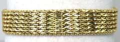 Beautiful Wide 14KT Yellow Gold Woven Bracelet
