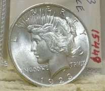 1923 Peace Dollar almost Uncirculated