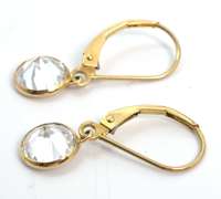 14KT CZ Dangle Earrings