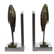 Bird Bronze Sculpture on Marble Base Statue