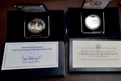 Lot of 2 Proof Commerative Silver Dollar coins