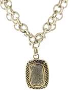 Vintage Seed Pearl Moon and Star Necklace