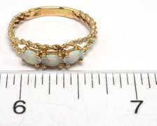 Opal Band Ring in Yellow Gold