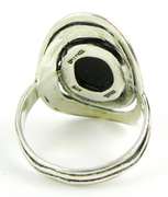 Opulenza Wide Sterling Black Onyx Ring, 10