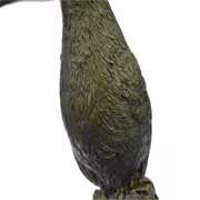Bird Genuine Bronze Statue on Marble Base Sculpture