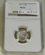 1951-S Roosevelt Dime  NGC MS-66