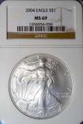 2004 MS69 Silver Eagle NGC