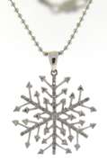 Charming Diamond Snowflake White Gold Necklace