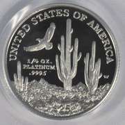 Cameo Gem Proof 2001-W $25 Pure Platinum Eagle. Box/COA