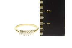 14K Yellow Gold 0.25 Ctw Graduated Marquise Diamond Band Ring