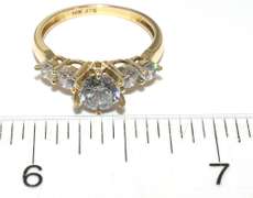 Incredible Flashy CZ Ring in Yellow Gold