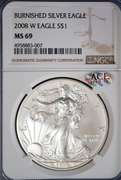 2008-W MS69 American Silver Eagle, NGC