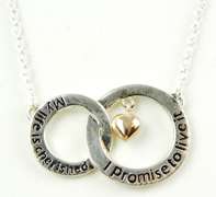 Contemporary Sterling Sentiment Necklace