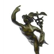 Hermes Elegant Male Nude Mercury Bronze Statue
