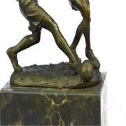 Two Soccer Player Bronze Sculpture