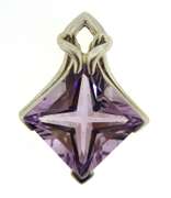 Vintage 925 sterling silver amethyst pendant