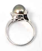 Contemporary Black Pearl Ring