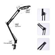 DANIU Flexible 3 Colors Illuminated Magnifier Lamp