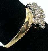 Classy Diamond Cluster Ring in 14KT Yellow Gold