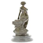 Roman Lady Bronze Statue