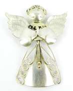 1960's Pettee Large Sterling Angel Pin/Pendant