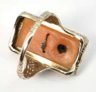 Popular Vintage WG Filigree Cameo Ring