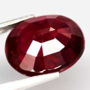 Deep blood red 5.22ct oval cut Ruby