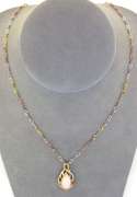 Elegant Opal & Diamond Necklace in Vermeil