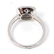 Dramatic B&W Diamond Ring in 14K White Gold