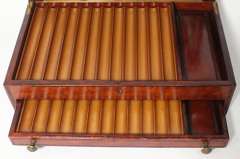Horchow Leather Jewelry Box with engraved leaf details
