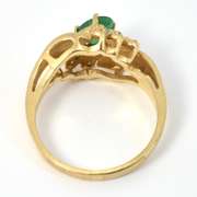 Pleasing Emerald & Diamond Ring