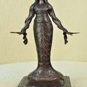 Native American Indian Girl Bronze Sculpture