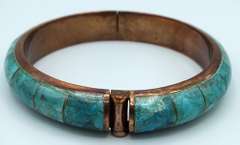 Vintage Cupper and Turquoise Bangel