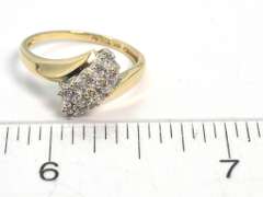 Classy Diamond Cluster Ring in 14KT Yellow Gold
