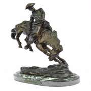 Cowboy on Horse Rodeo Old West Western Bronze Sculpture